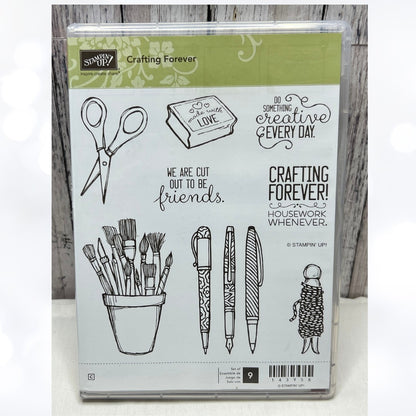 Stampin Up CRAFTING FOREVER Crafts Rubber Stamps