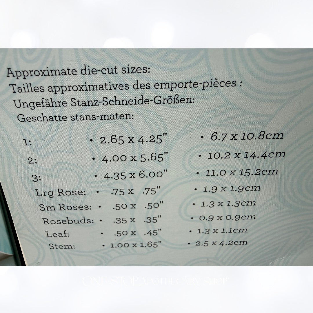 Spellbinders ROMANTIC ROSE Quatrefoil Panel Dies