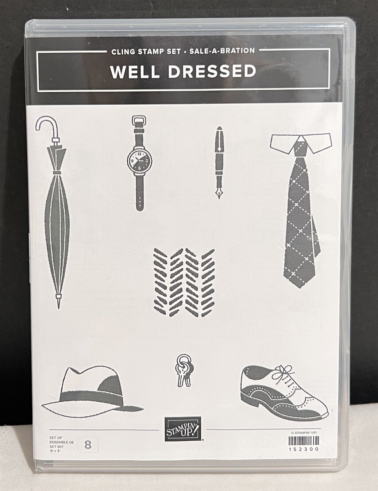 Stampin Up WELL DRESSED Tie Fathers Day Dad Rubber Stamps Set