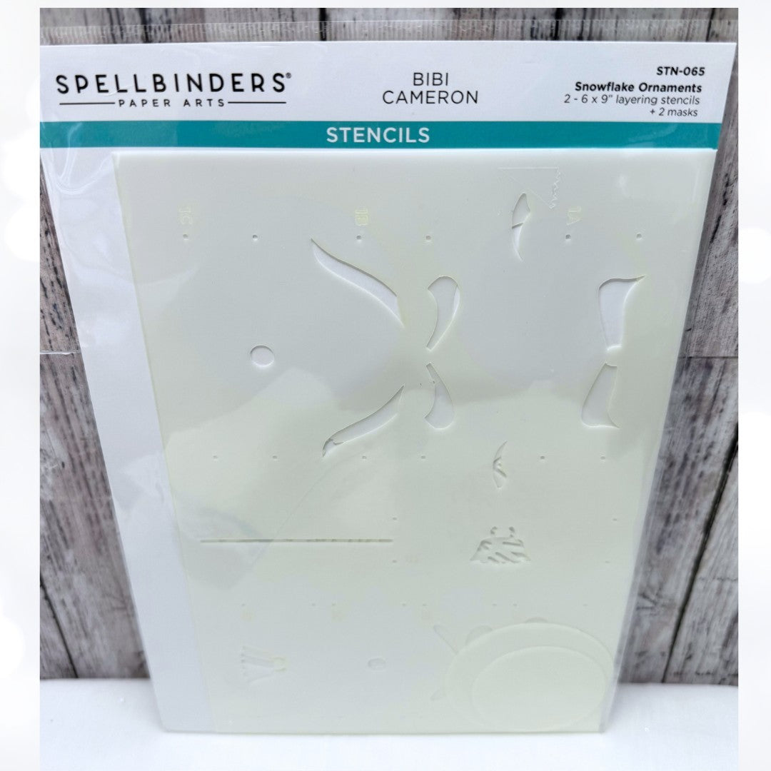 Spellbinders HELLO BLOOMS Snowflake Ornaments Diamonds Layering Stencils Lot 