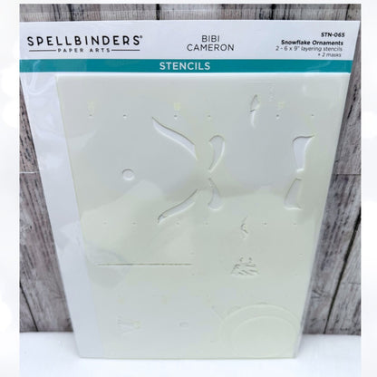 Spellbinders HELLO BLOOMS Snowflake Ornaments Diamonds Layering Stencils Lot 