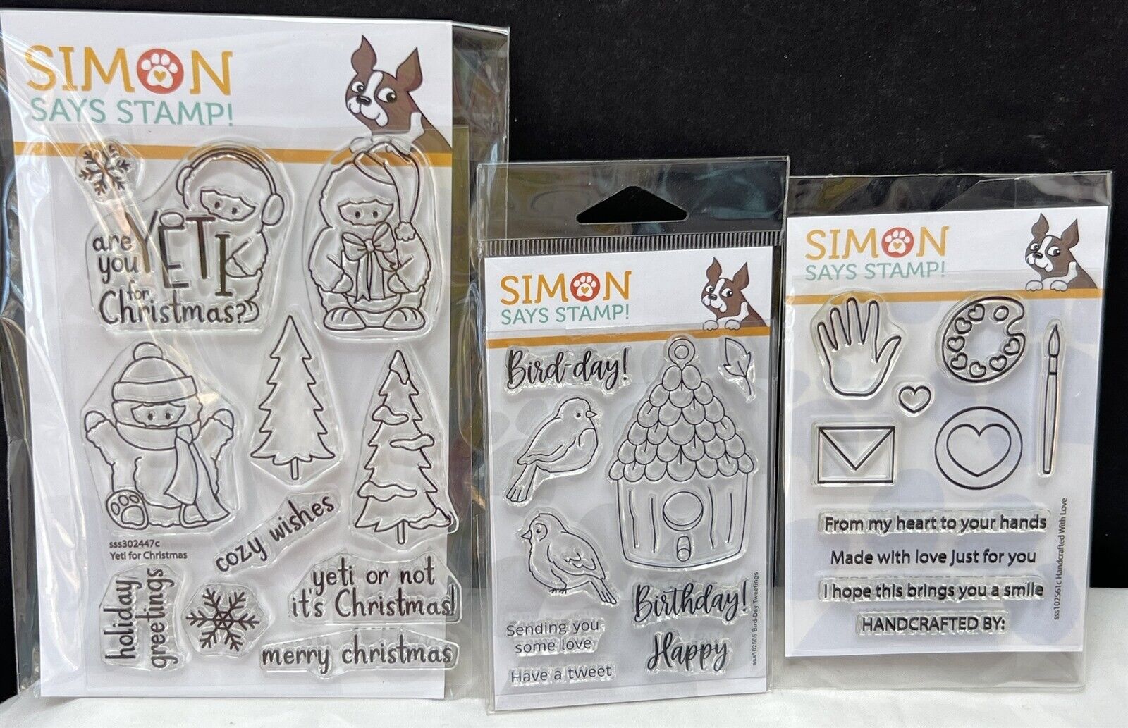 Simon Says Stamp YETI FOR CHRISTMAS Bird House Handmade By Rubber Stamps Lot