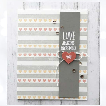 Concord & 9th STRIPES & SAYINGS Sentiments 6x8 Rubber Stamps