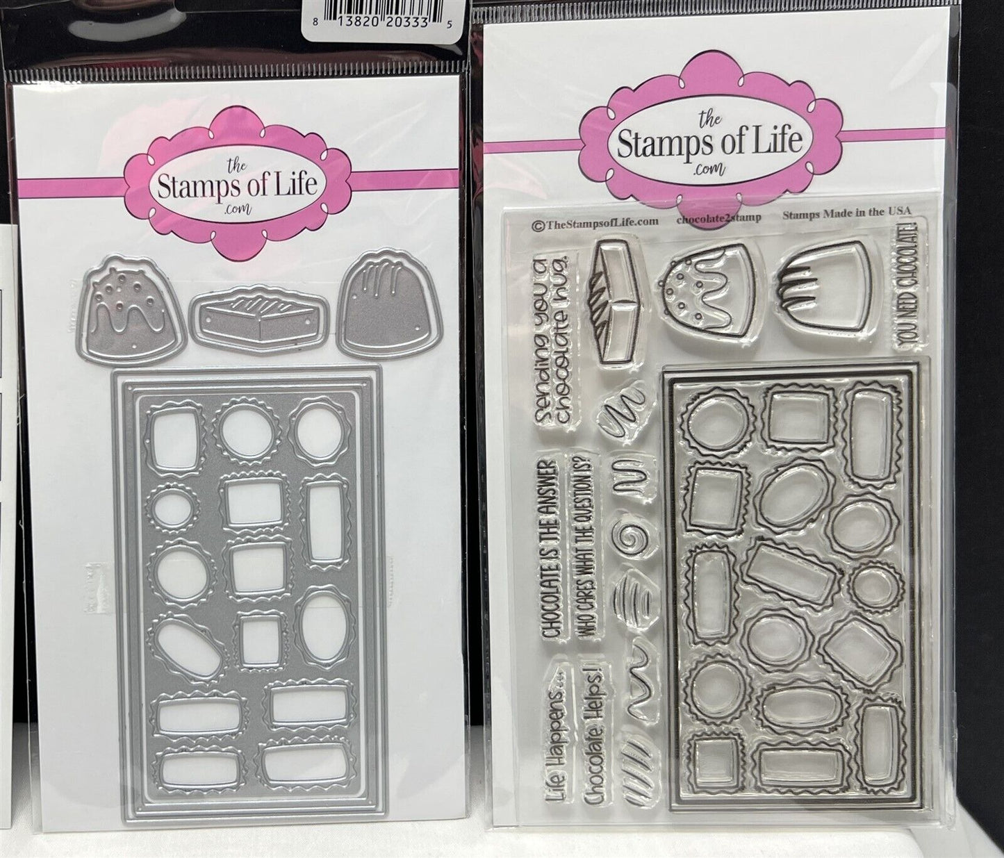 The Stamps of Life CHOCOLATE Candy Valentines Day Rubber Stamps Dies