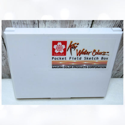 Sakura KOI WATER COLORS Pocket Field Sketch Box 12 Colors Waterbrush