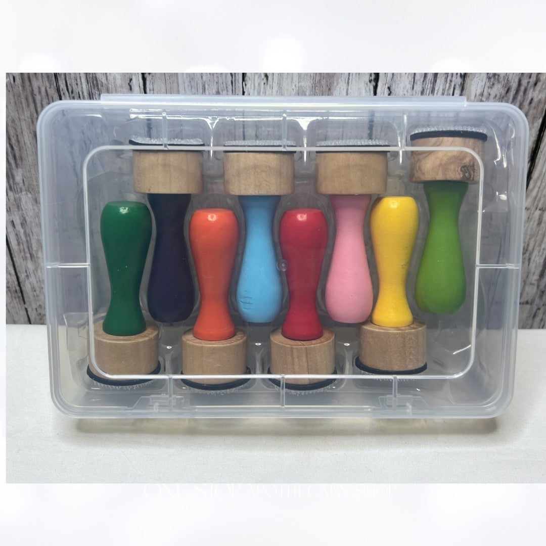 INK BLENDING TOOLS Wooden Colored Set of 8