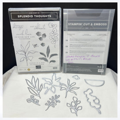 Stampin Up SPLENDID THOUGHTS Stems Rubber Stamps Dies