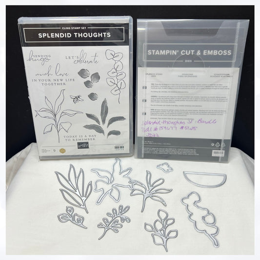 Stampin Up SPLENDID THOUGHTS Stems Rubber Stamps Dies