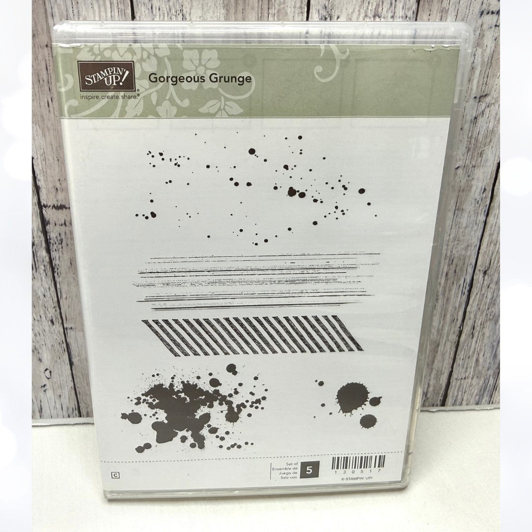 Stampin Up GORGEOUS GRUNGE Textures Rubber Stamps