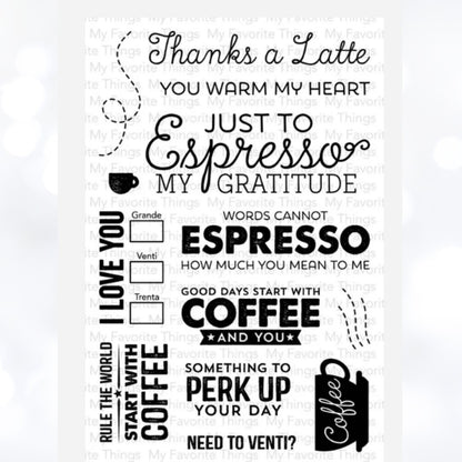 My Favorite Things Bo Bunny PERK UP Cup a Joe Coffee Latte Rubber Stamps