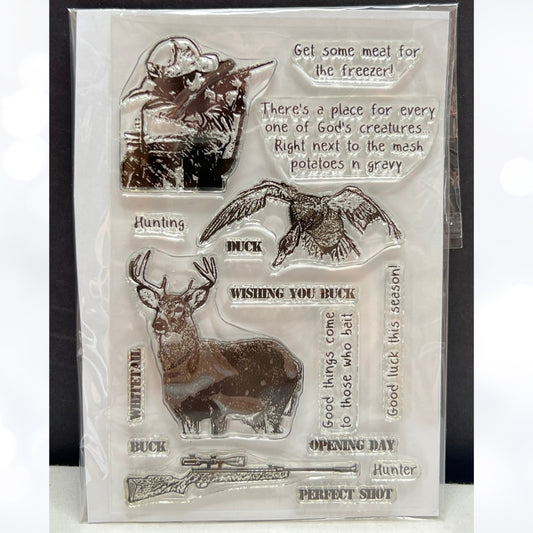 Gina Marie Designs HUNTING Masculine Fathers Day Dad Rubber Stamps