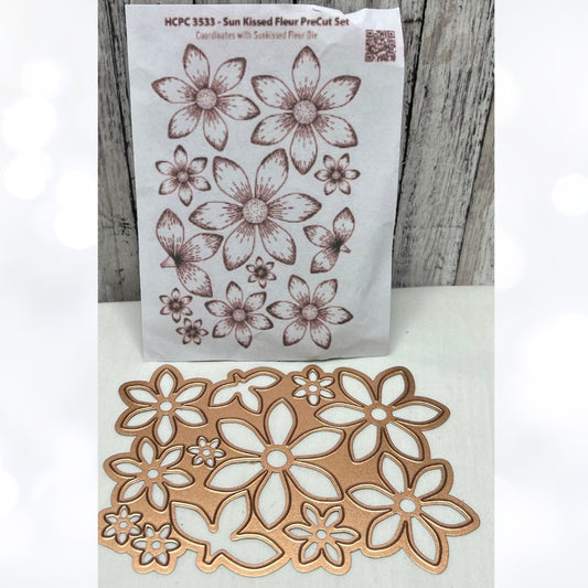 Heartfelt Creations SUN KISSED FLEUR Flowers Rubber Stamps & Dies