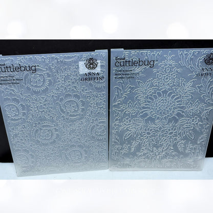Anna Griffin JULIET MAYFAIR Flowers Garden Embossing Folders Lot of 4