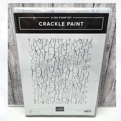 Stampin Up CRACKLE PAINT Background Rubber Stamp