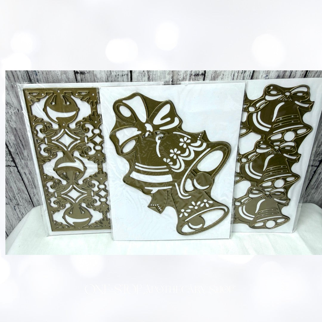 Anna Griffin CHRISTMAS BELLS SUITE Holiday Cut & Emboss Dies Rare