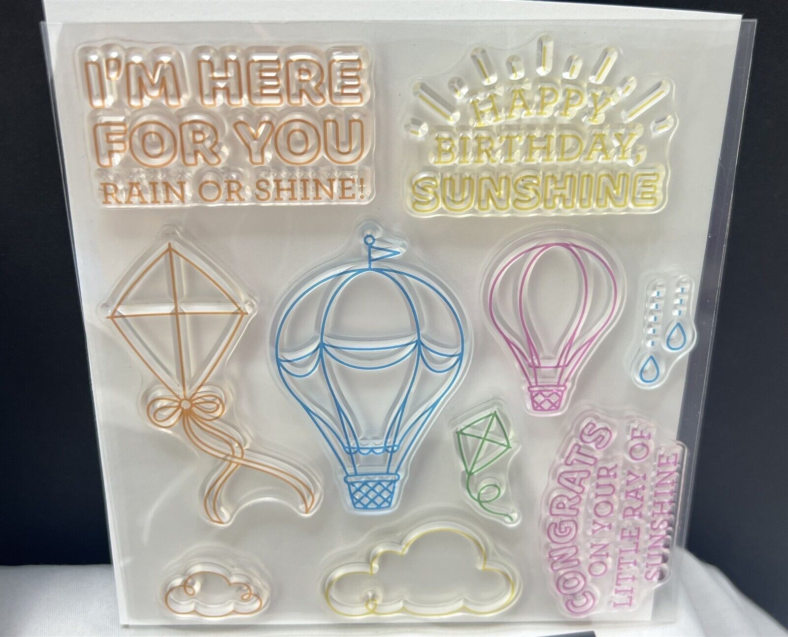 Diamond Press PULL TAB REVEAL Gift Card Holder Interactive Rubber Stamps Dies