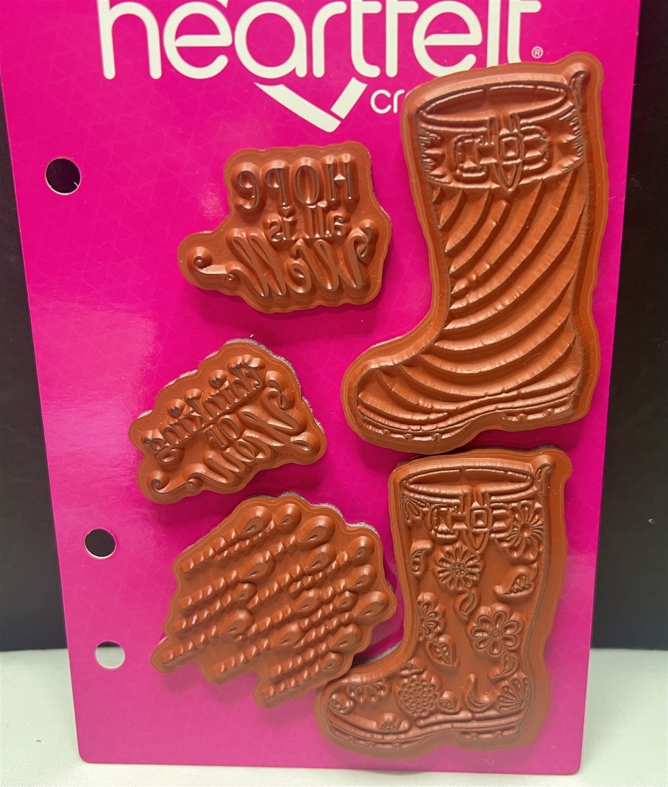 Heartfelt Creations RAIN DROP SENTIMENTS Boots Spring Rubber Stamps