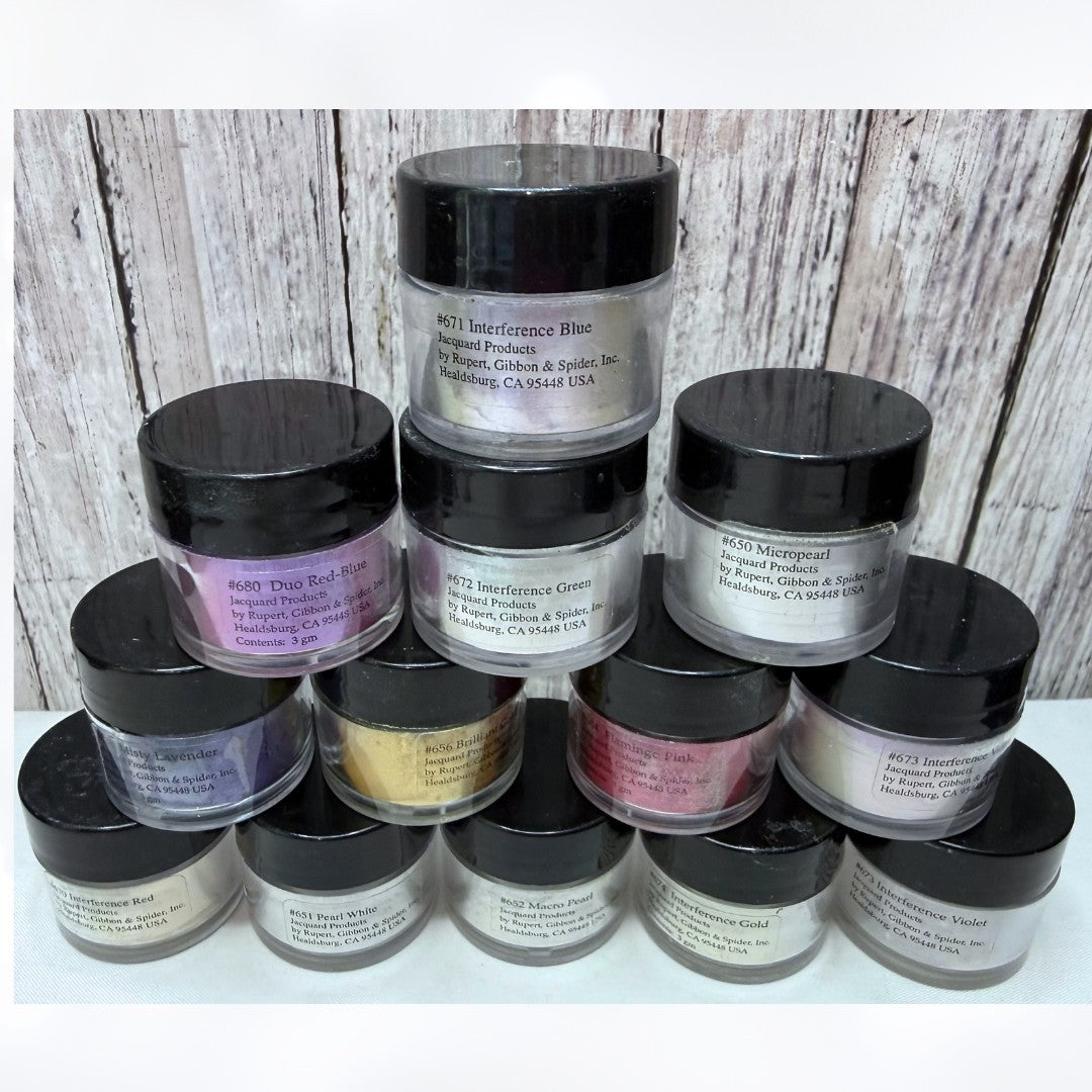 Jacquard PEARL EX Mica Pigment Powder Lot of 13