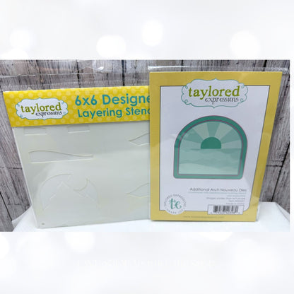 Taylored Expressions DREAMSCAPES Arch Nouveau Layering Stencils Dies