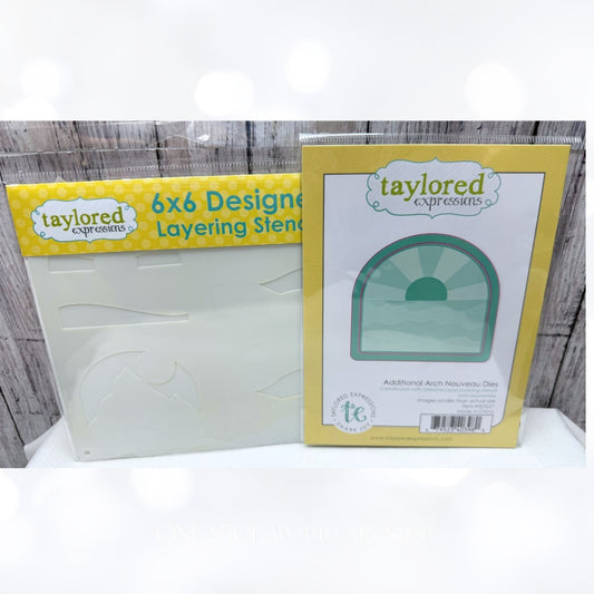 Taylored Expressions DREAMSCAPES Arch Nouveau Layering Stencils Dies