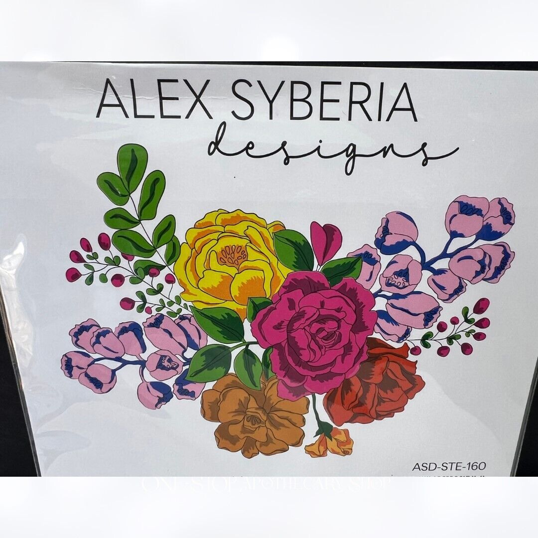 Alex Syberia BIRTHDAY BOUQUET Flowers Floral Rubber Stamps Dies Stencils