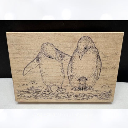 House Mouse LEG WARMERS Penguins Muzzy Rubber Stamp