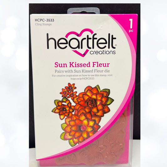 Heartfelt Creations SUN KISSED FLEUR Flowers Rubber Stamp