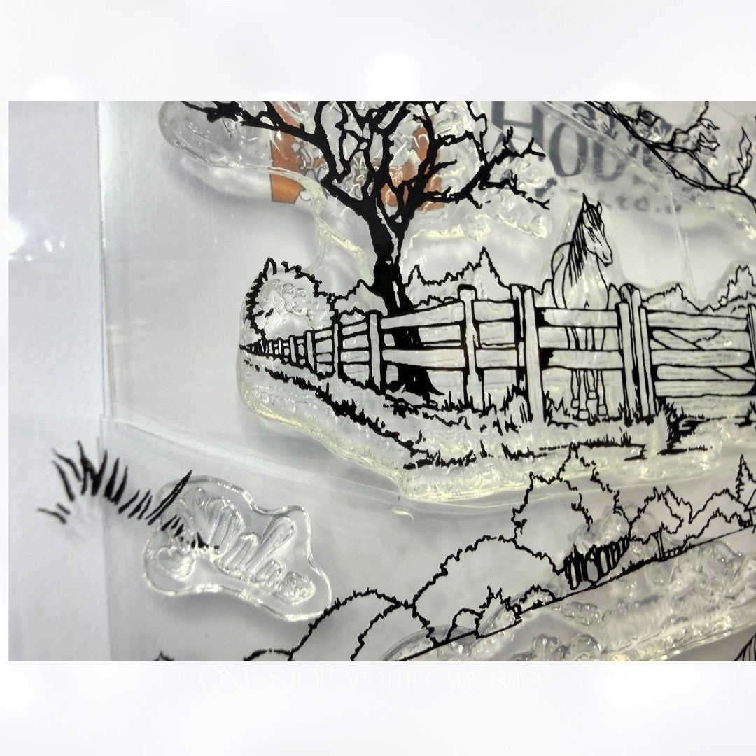 Hobby Art Ltd HORSES Farm Animals Rubber Stamps