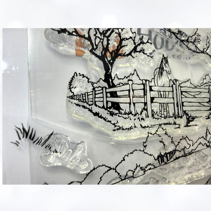 Hobby Art Ltd HORSES Farm Animals Rubber Stamps