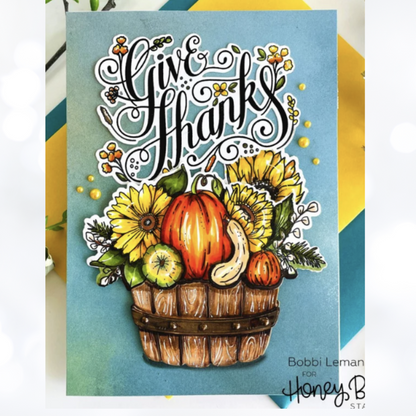 Honey Bee Stamps GIVE THANKS Be Kind Rubber Stamps