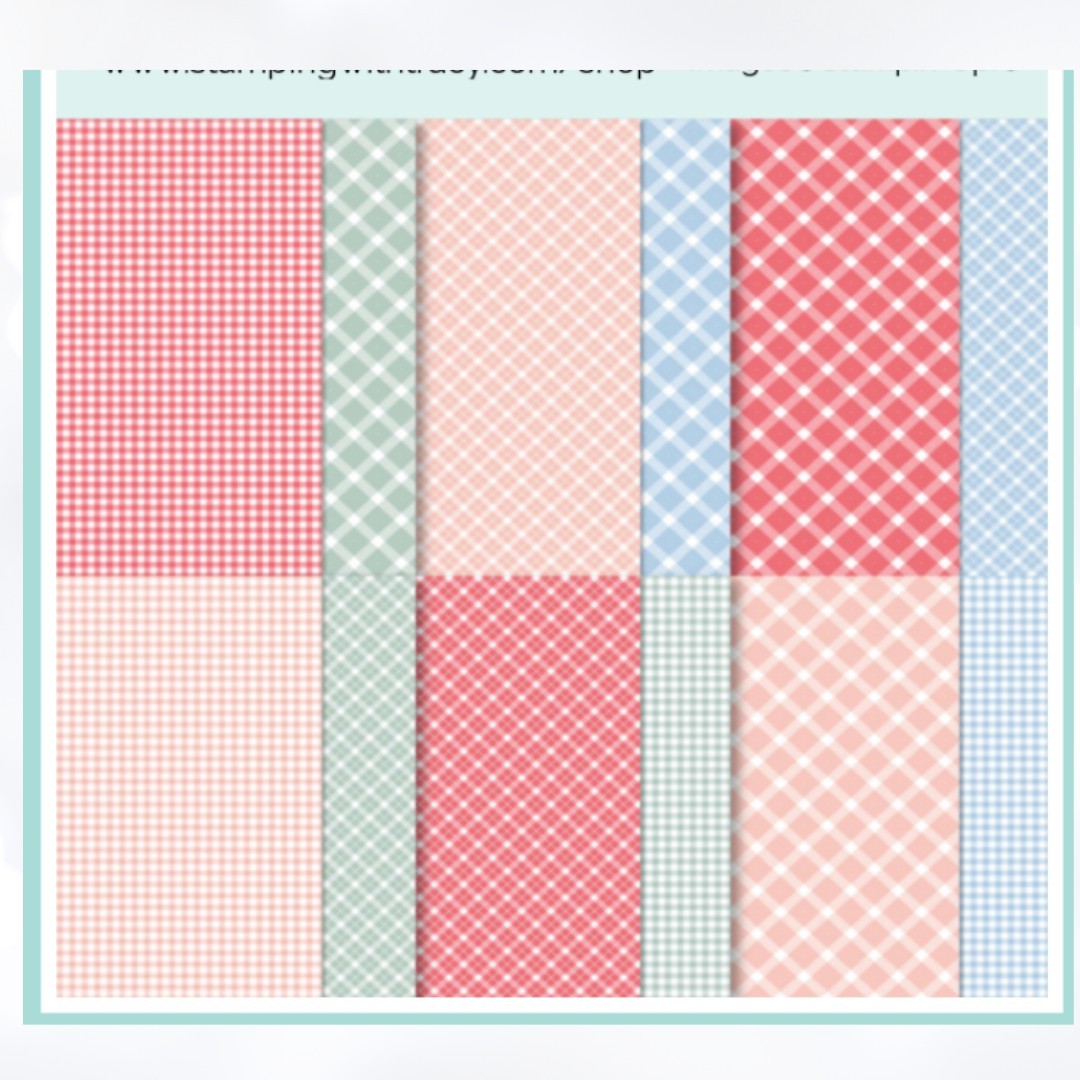 Stampin Up COUNTRY GINGHAM 6x6 Paper DSP Cardstock 48 Sheets Lot