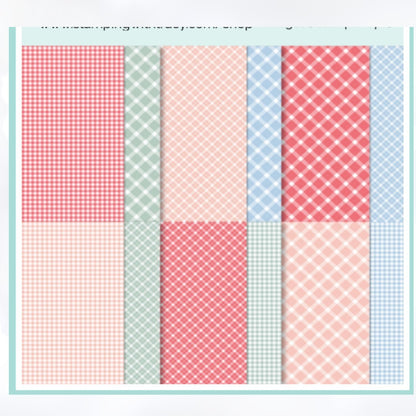 Stampin Up COUNTRY GINGHAM 6x6 Paper DSP Cardstock 48 Sheets Lot