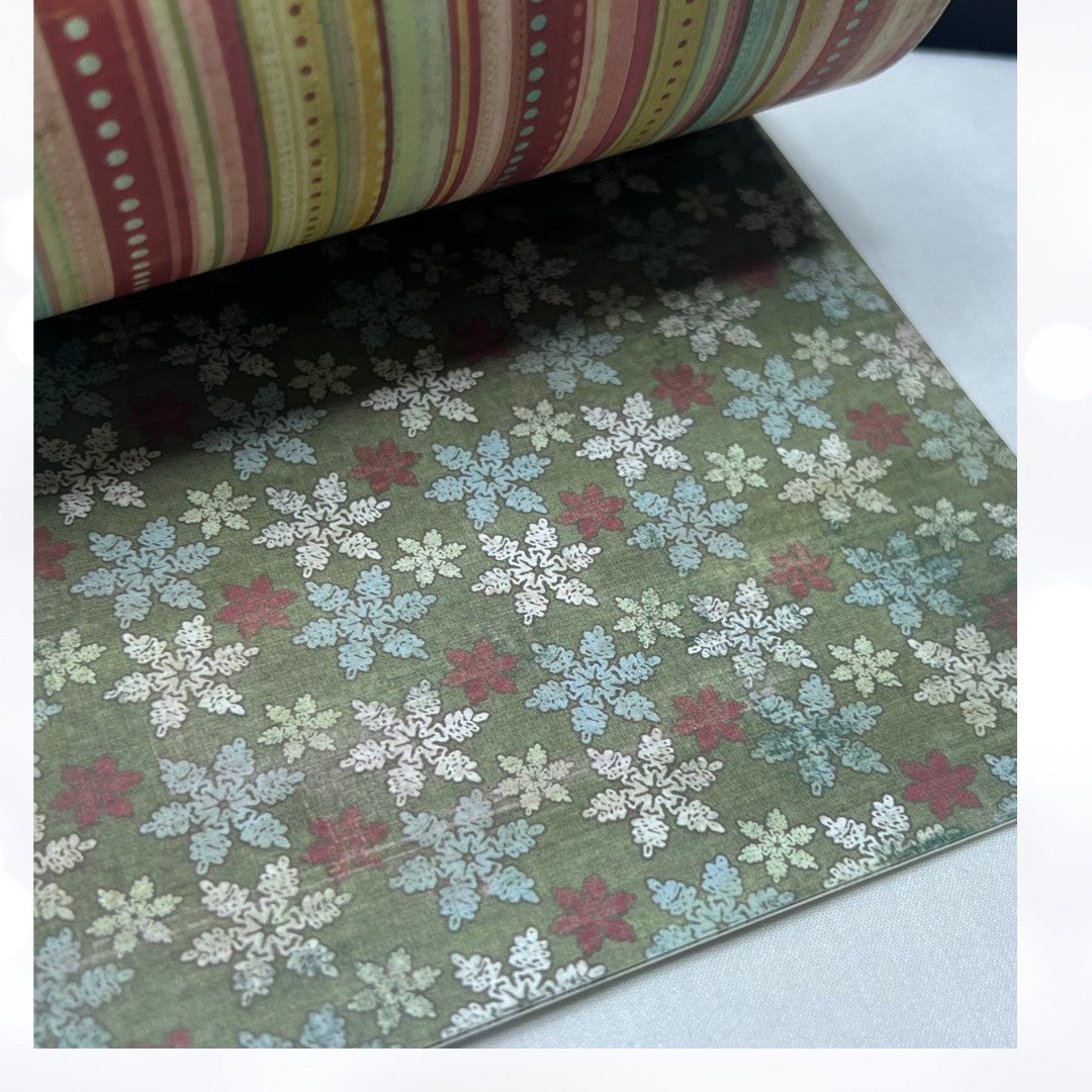 My Mind's Eye CHRISTMAS Vintage 6x6 Paper Cardstock Packs Lot of 5