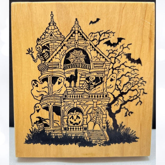 PSX HAUNTED HOUSE Halloween K-943 Rubber Stamp