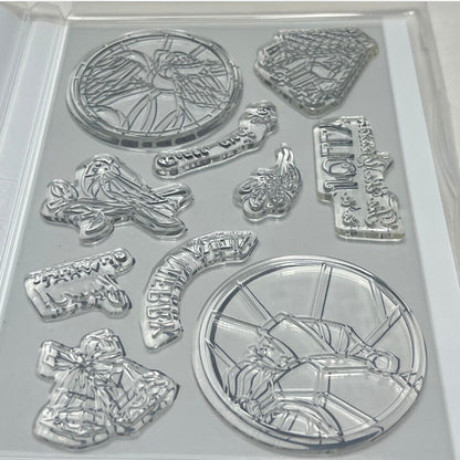 Stampin Up SO VERY MERRY Christmas Angel Religious Rubber Stamps