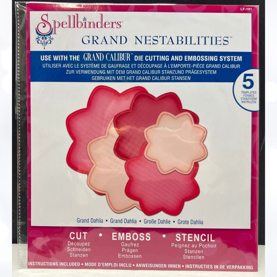 Spellbinders GRAND DAHLIA Nestabilities Flower Frames Dies