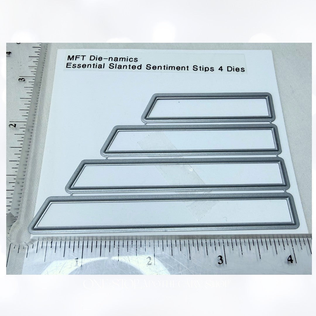My Favorite Things STITCHED SENTIMENT STRIPS Slanted Dies Lot of 3