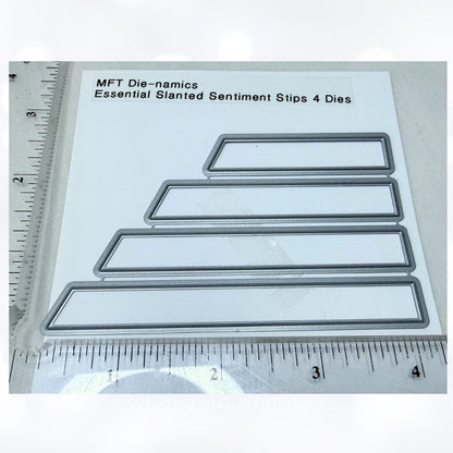 My Favorite Things STITCHED SENTIMENT STRIPS Slanted Dies Lot of 3