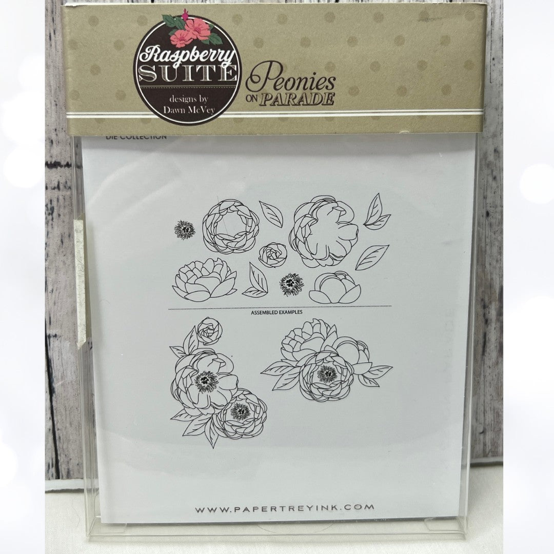 Papertrey Ink PEONIES ON PARADE Flowers Floral Rubber Stamps
