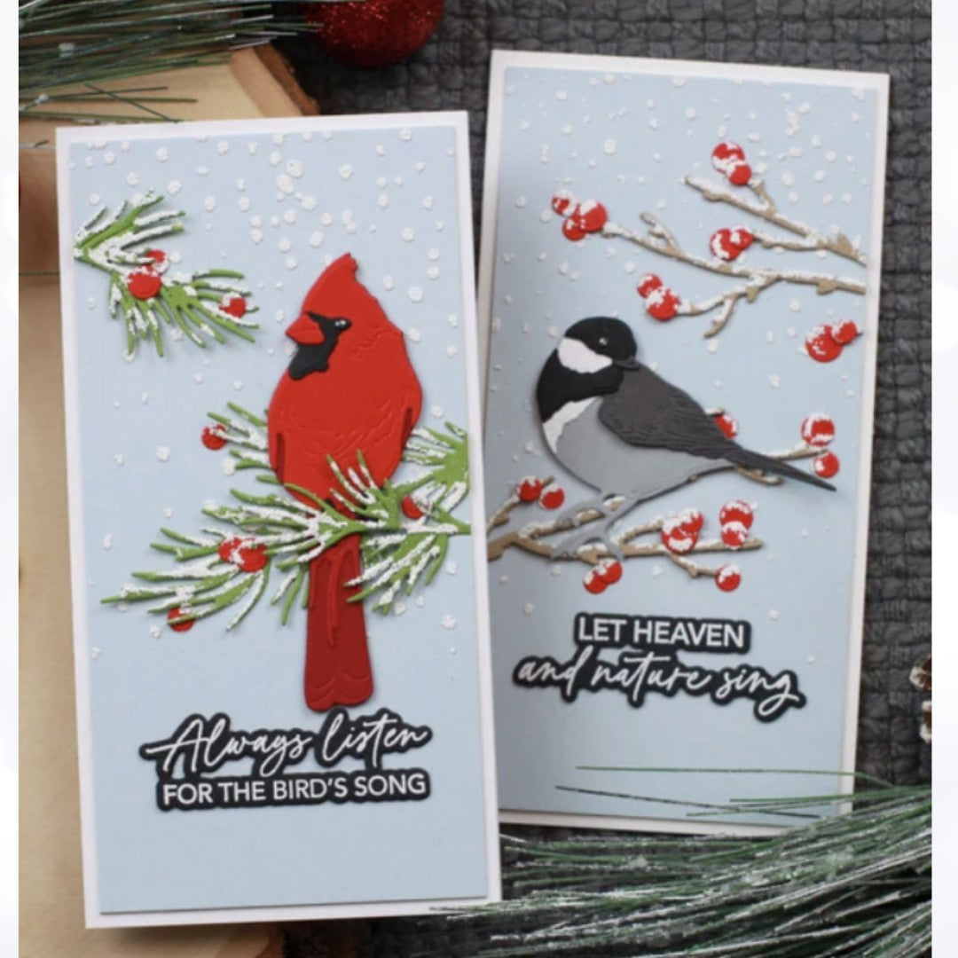 Honey Bee Stamps WINTER BIRDS Lovely Layers Christmas Layering Dies