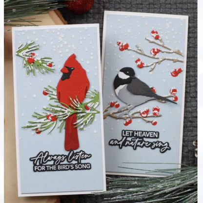 Honey Bee Stamps WINTER BIRDS Lovely Layers Christmas Layering Dies