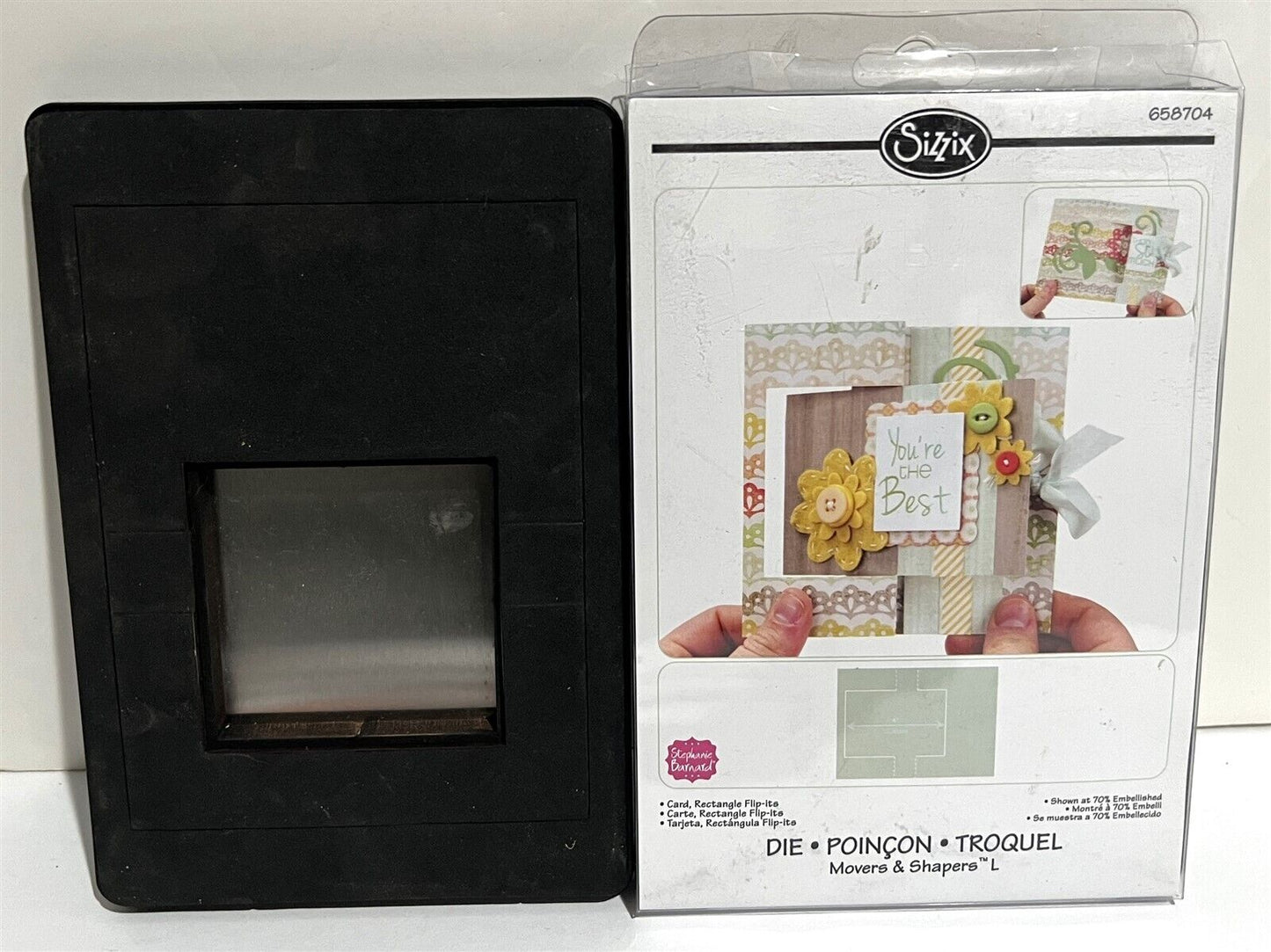 Sizzix Stephanie Barnard FLIP ITS CARD Rectangle Square Movers Shapers Dies Lot