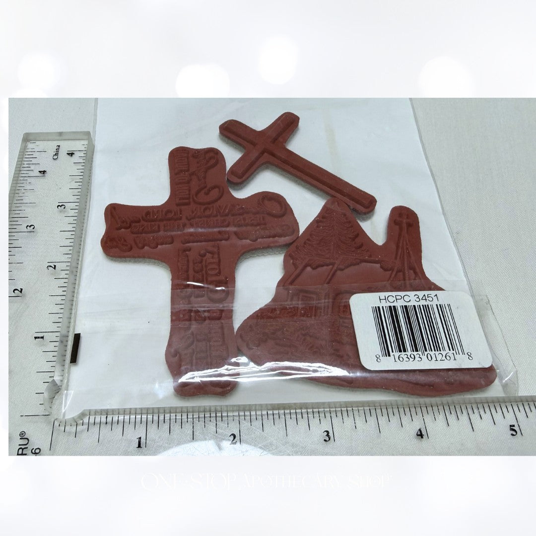 Heartfelt Creations GOING TO THE CHAPEL Church Religious Cross Rubber Stamps