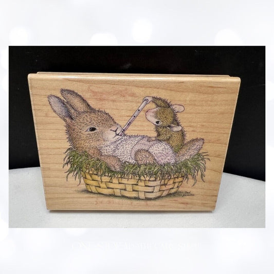 House Mouse BUNNY BOO BOO Get Well Amanda Rabbit Easter Rubber Stamp