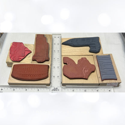 TRAVEL India Pisa Great Wall China Mixed Media Rubbber Stamps