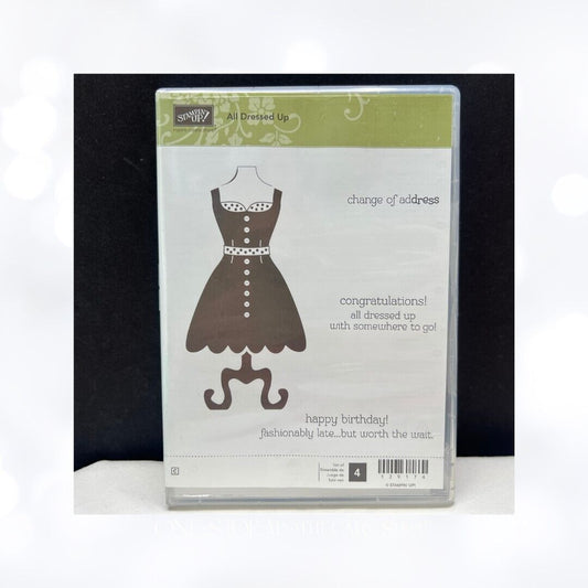 Stampin Up ALL DRESSED UP Dress Fashion Rubber Stamps