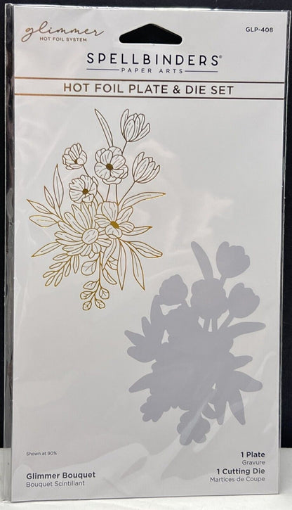 Spellbinders GLIMMER BOUQUET Floral Flowers Hot Foil Plate & Die