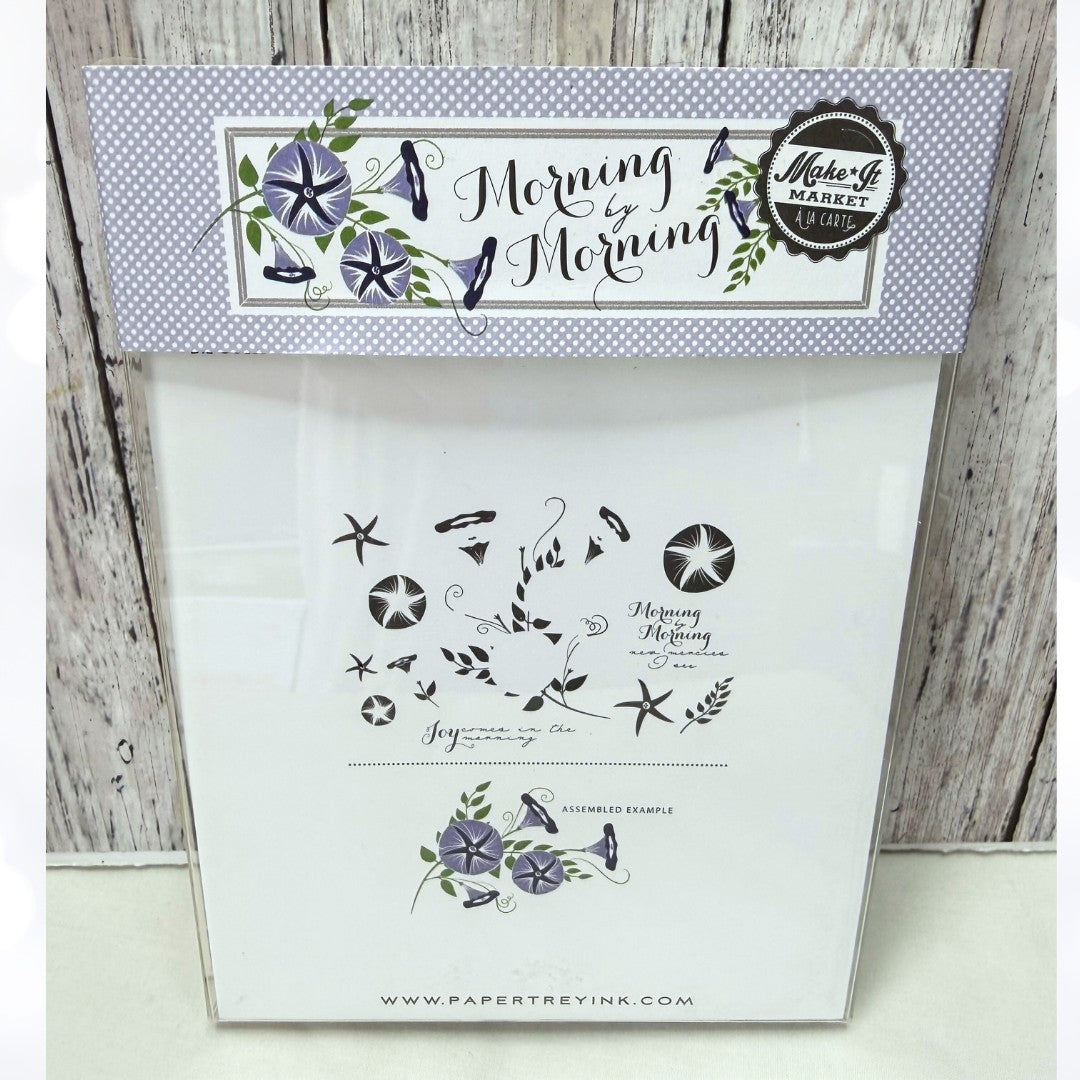 Papertrey Ink MORNING BY MORNING Glory Flowers Rubber Stamps