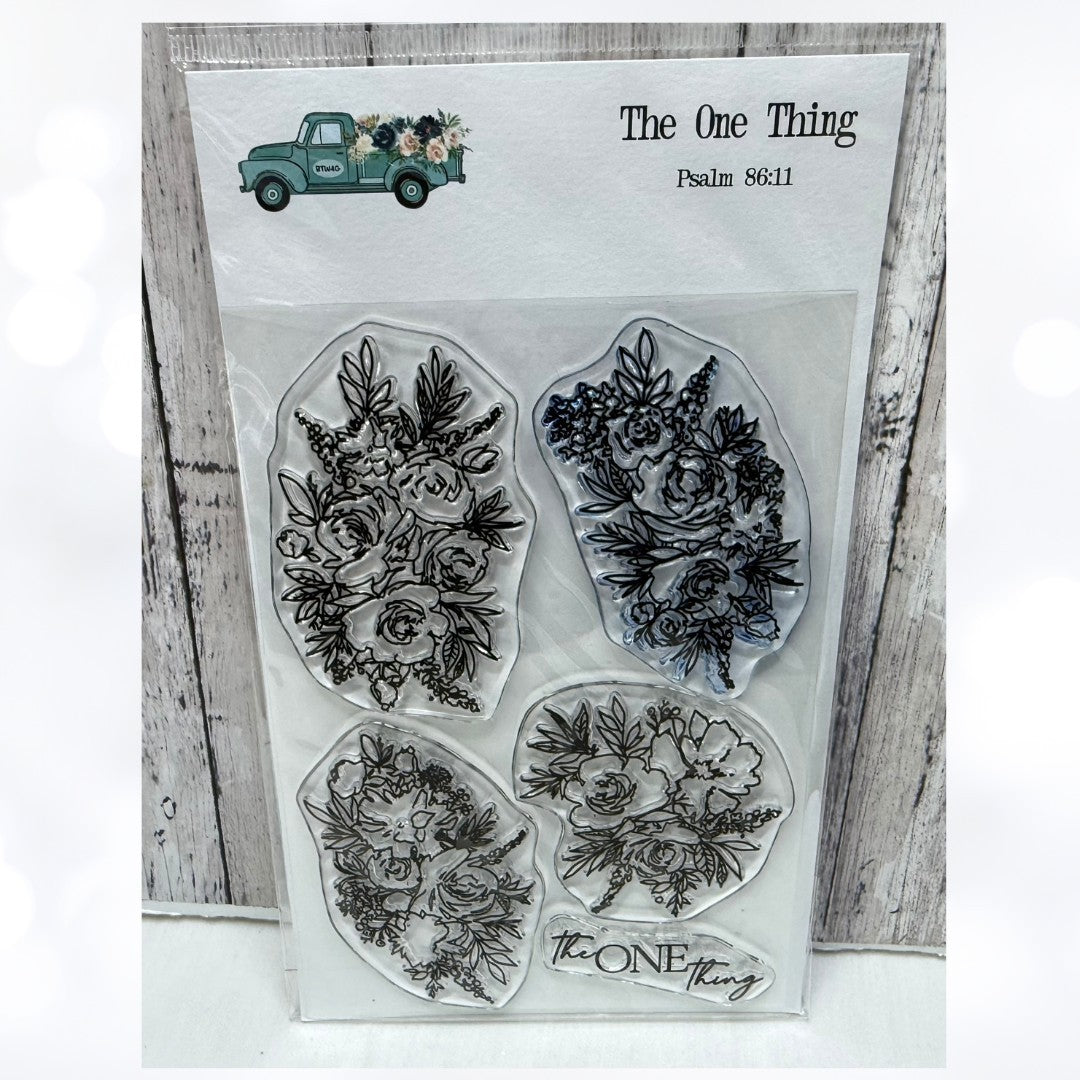 By the Well 4 God THE ONE THING Flowers Floral Bible Journaling Rubber Stamps