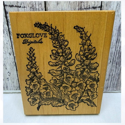 PSX FOXGLOVE Botanical Floral Flowers K-1230 Rubber Stamp